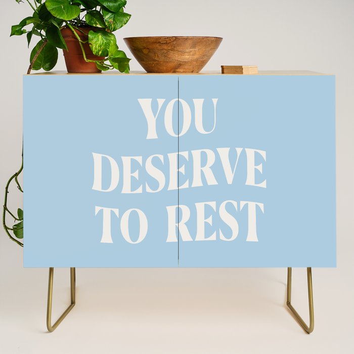 You Deserve To Rest Baby Blue Credenza Gallery Image 1