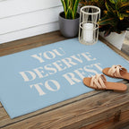You Deserve To Rest Baby Blue Outdoor Rug Gallery Image 2