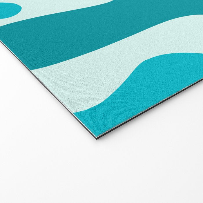 Sea Star Maximalist Pattern in Aqua and Teal Blue Welcome Mat Gallery Image 2