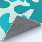 Sea Star Maximalist Pattern in Aqua and Teal Blue Rug Gallery Image 4