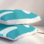 Sea Star Maximalist Pattern in Aqua and Teal Blue Pillow Sham Gallery Image 3