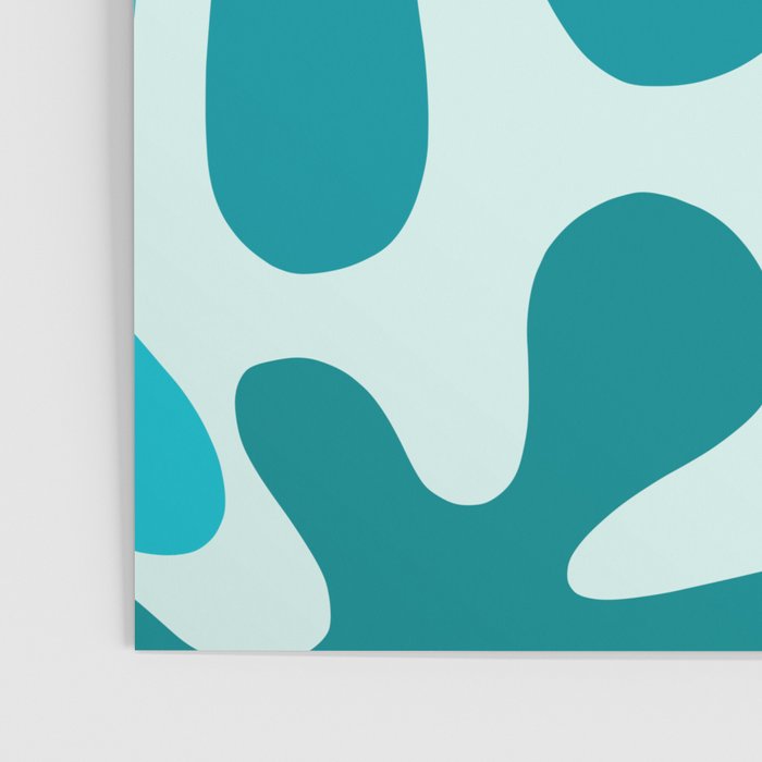 Sea Star Maximalist Pattern in Aqua and Teal Blue Poster Gallery Image 3
