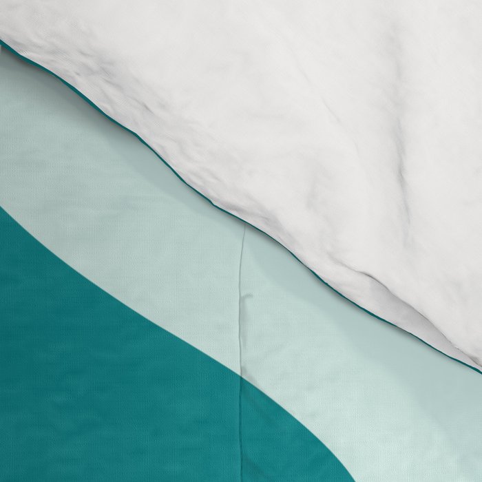 Sea Star Maximalist Pattern in Aqua and Teal Blue Comforter Gallery Image 4