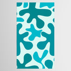 Sea Star Maximalist Pattern in Aqua and Teal Blue Tablecloth Gallery Image 2