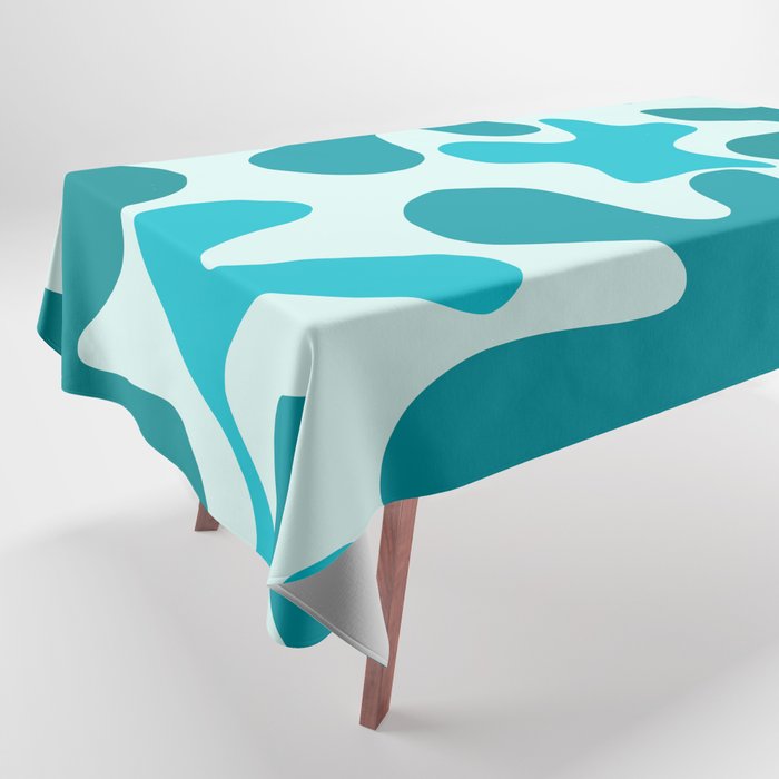 Sea Star Maximalist Pattern in Aqua and Teal Blue Tablecloth Gallery Image 1