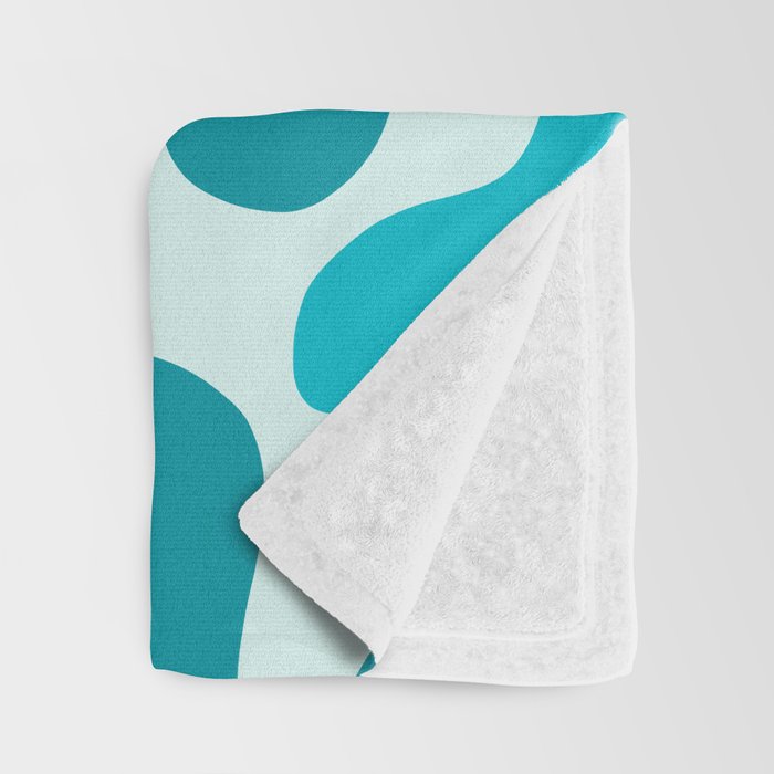 Sea Star Maximalist Pattern in Aqua and Teal Blue Throw Blanket Gallery Image 3