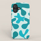 Sea Star Maximalist Pattern in Aqua and Teal Blue iPhone Case Gallery Image 1