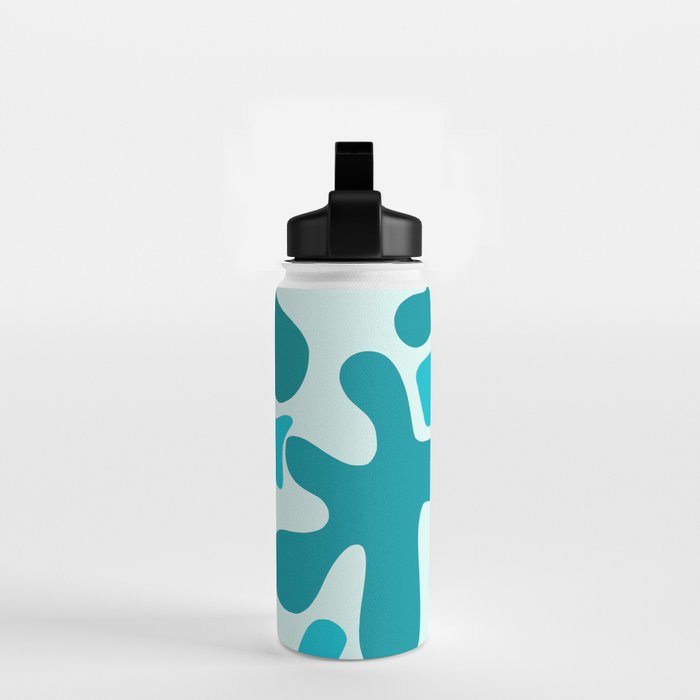 Sea Star Maximalist Pattern in Aqua and Teal Blue Water Bottle Gallery Image 2