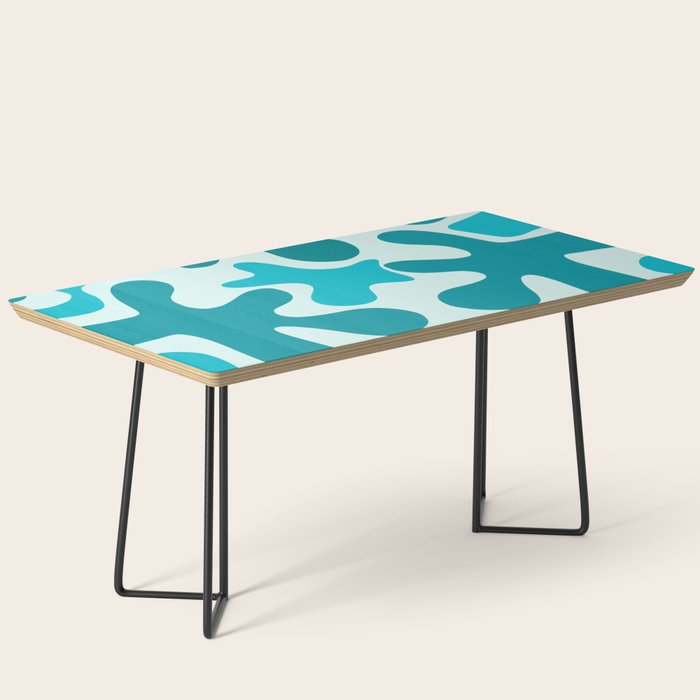 Sea Star Maximalist Pattern in Aqua and Teal Blue Coffee Table Gallery Image 1