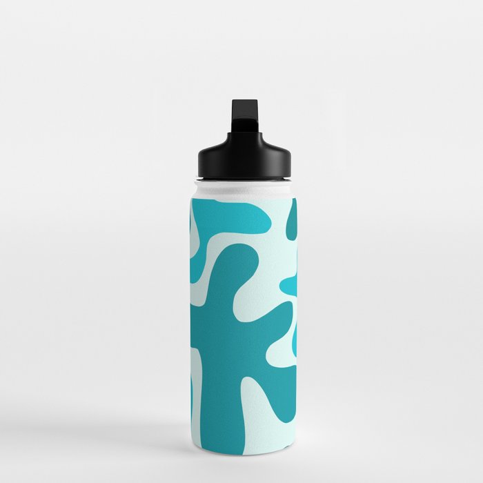 Sea Star Maximalist Pattern in Aqua and Teal Blue Water Bottle Gallery Image 3