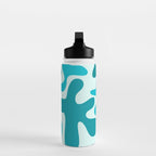 Sea Star Maximalist Pattern in Aqua and Teal Blue Water Bottle Gallery Image 3