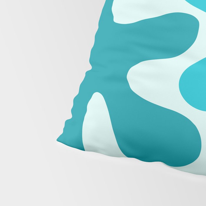 Sea Star Maximalist Pattern in Aqua and Teal Blue Pillow Sham Gallery Image 4