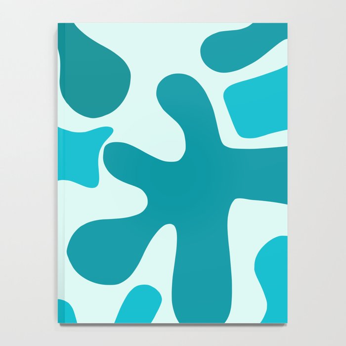 Sea Star Maximalist Pattern in Aqua and Teal Blue Notebook Gallery Image 4