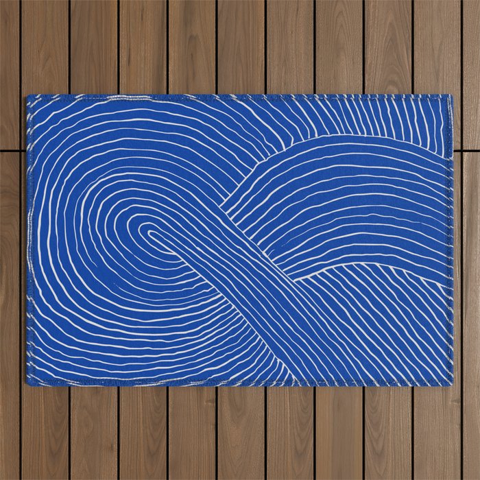 Strokes 01: Chathams Blue Edition  Outdoor Rug Gallery Image 1