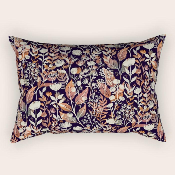Moody Blooms Ditsy Autumn Rectangular Pillow Gallery Image 1