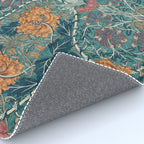 William Morris Honeysuckle and Tulip Woad Mulberry Pattern Rug Gallery Image 4
