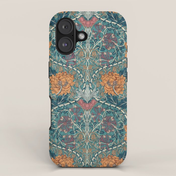 William Morris Honeysuckle and Tulip Woad Mulberry Pattern iPhone Case Gallery Image 1