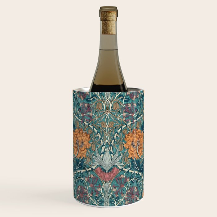 William Morris Honeysuckle and Tulip Woad Mulberry Pattern Wine Chiller Gallery Image 1