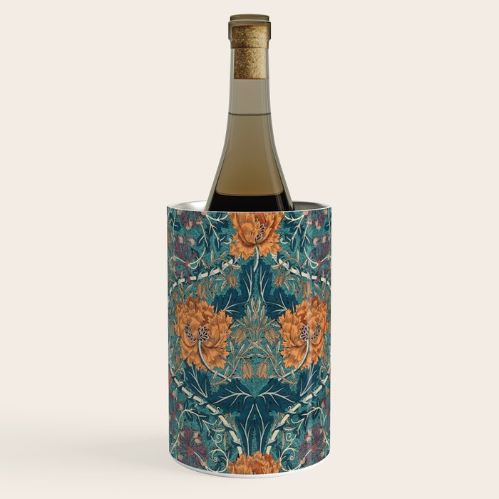 William Morris Honeysuckle and Tulip Woad Mulberry Pattern Wine Chiller Gallery Image 3