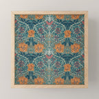 William Morris Honeysuckle and Tulip Woad Mulberry Pattern Mini Art Print Gallery Image 1
