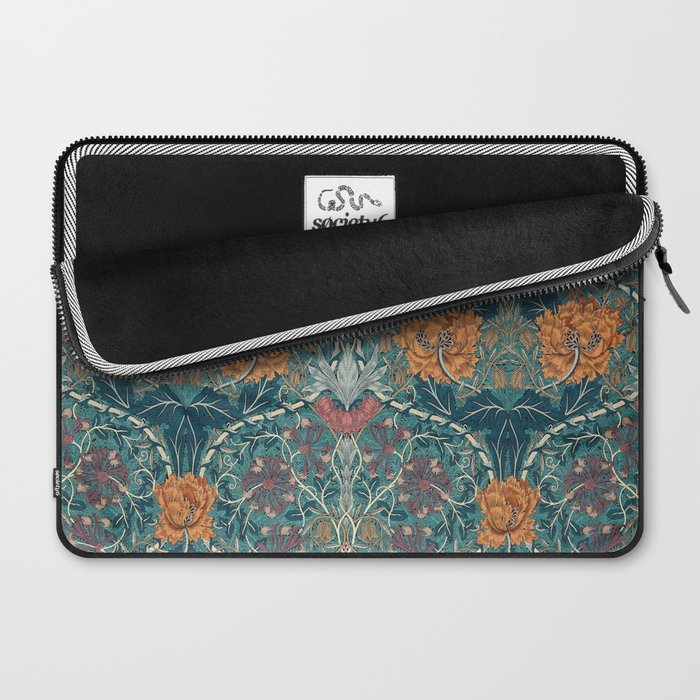 William Morris Honeysuckle and Tulip Woad Mulberry Pattern Laptop Sleeve Gallery Image 2