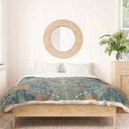 William Morris Honeysuckle and Tulip Woad Mulberry Pattern Duvet Cover Gallery Image 3
