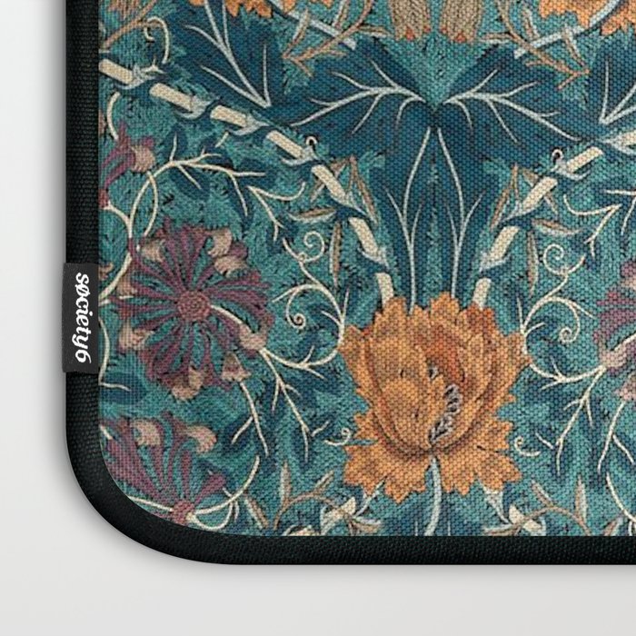William Morris Honeysuckle and Tulip Woad Mulberry Pattern Laptop Sleeve Gallery Image 3