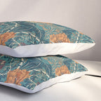 William Morris Honeysuckle and Tulip Woad Mulberry Pattern Pillow Sham Gallery Image 3