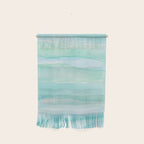 Ocean Layers - Blue Green Watercolor Wall Hanging Gallery Image 1