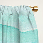 Ocean Layers - Blue Green Watercolor Window Curtain Gallery Image 2
