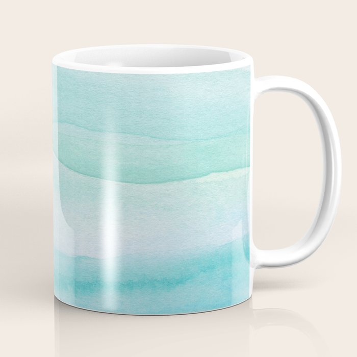 Ocean Layers - Blue Green Watercolor Coffee Mug Gallery Image 1