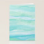 Ocean Layers - Blue Green Watercolor Stationery Card Gallery Image 2