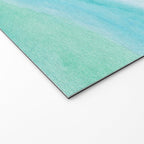 Ocean Layers - Blue Green Watercolor Welcome Mat Gallery Image 2