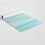 Ocean Layers - Blue Green Watercolor Yoga Mat Gallery Image 2