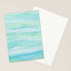 Ocean Layers - Blue Green Watercolor Stationery Card Gallery Image 2