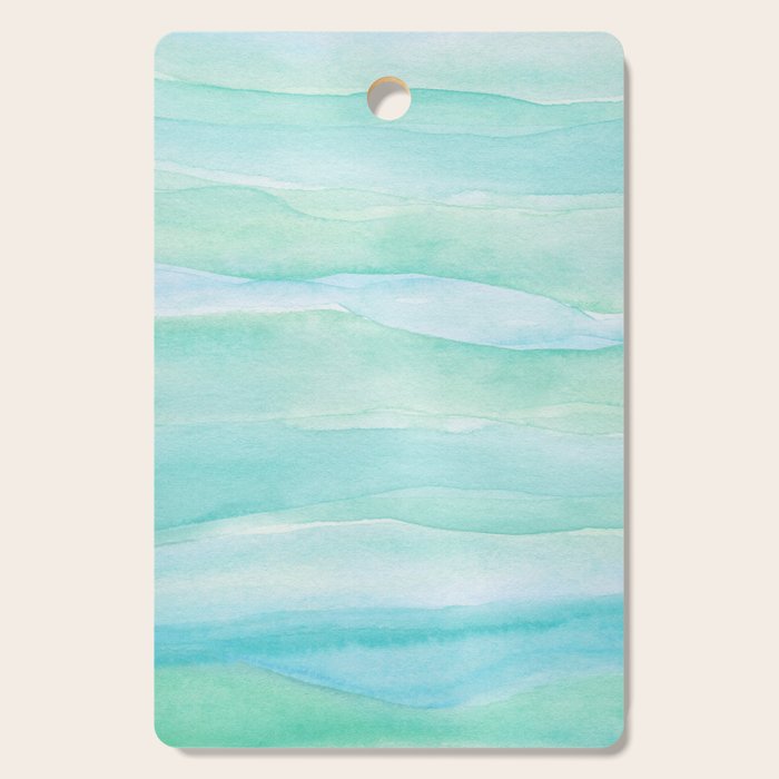 Ocean Layers - Blue Green Watercolor Cutting Board Gallery Image 1