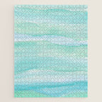Ocean Layers - Blue Green Watercolor Jigsaw Puzzle Gallery Image 1