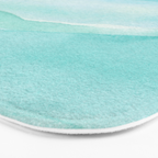 Ocean Layers - Blue Green Watercolor Bath Mat Gallery Image 3