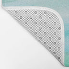 Ocean Layers - Blue Green Watercolor Bath Mat Gallery Image 2