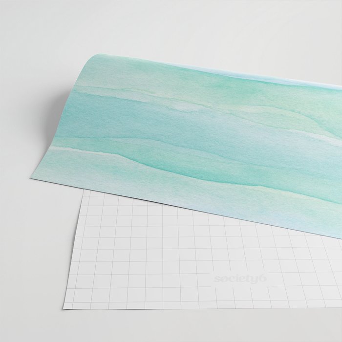 Ocean Layers - Blue Green Watercolor Wrapping Paper Gallery Image 2