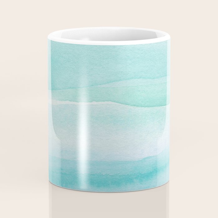 Ocean Layers - Blue Green Watercolor Coffee Mug Gallery Image 4