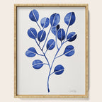 Silver Dollar Eucalyptus - Navy Serving Tray Gallery Image 1