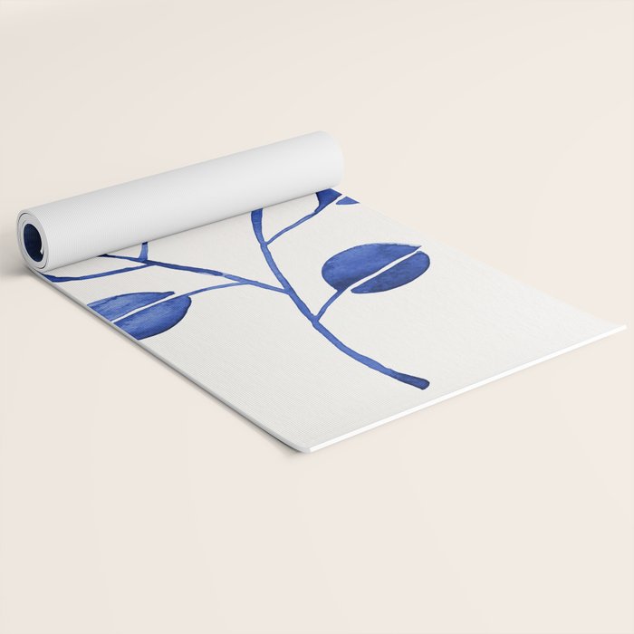 Silver Dollar Eucalyptus - Navy Yoga Mat Gallery Image 2