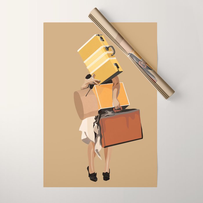 But only everything necessary Terracotta Wrapping Paper Gallery Image 1