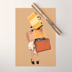 But only everything necessary Terracotta Wrapping Paper Gallery Image 1