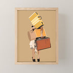 But only everything necessary Terracotta Mini Art Print Gallery Image 1