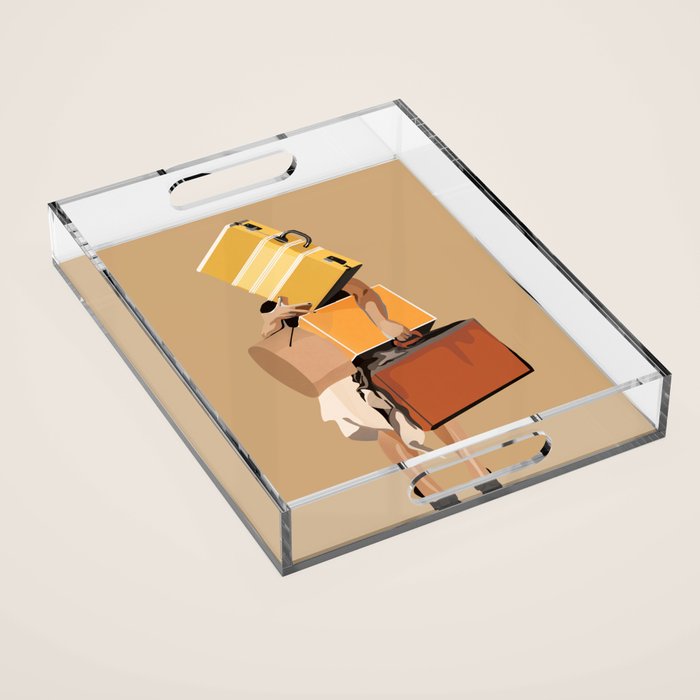 But only everything necessary Terracotta Acrylic Tray Gallery Image 1