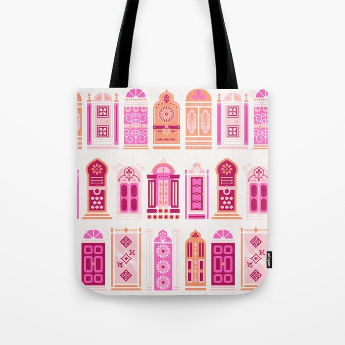 Moroccan Doors - Peach Palette Tote Bag Gallery Image 1