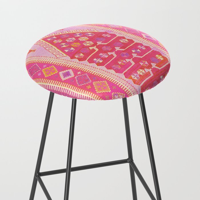 Persian Rug Shades of Pink Stool Gallery Image 2