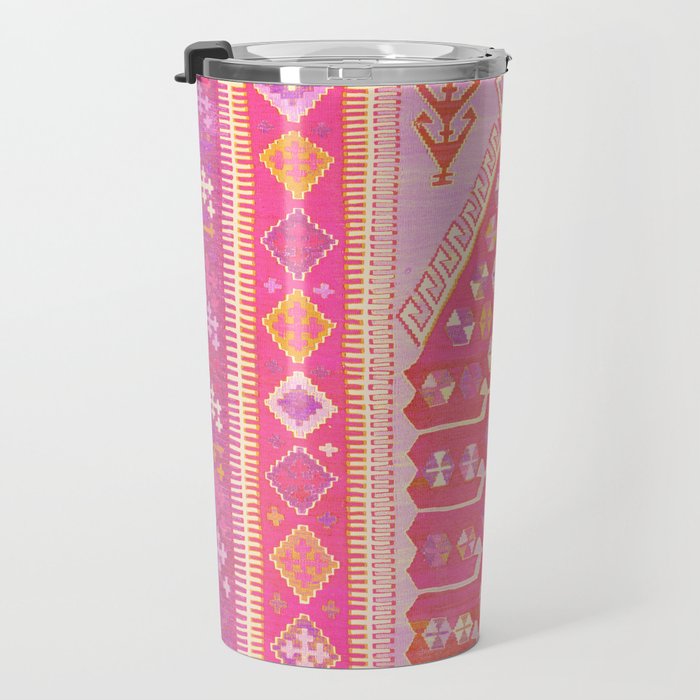 Persian Rug Shades of Pink Travel Mug Gallery Image 3